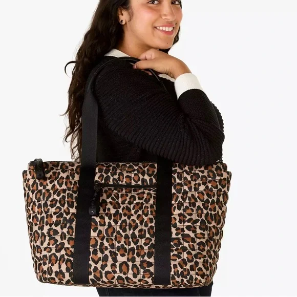 Kate Spade Brown and Black Leopard Print Tote - Picture 1 of 11